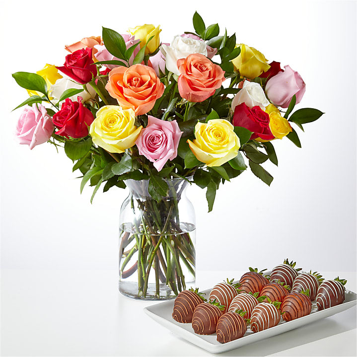 product image for Mixed Roses and Berry Bundle