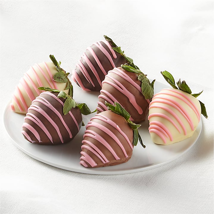 product image for Elegant Pink Belgian Chocolate Dipped Strawberries - 6pc