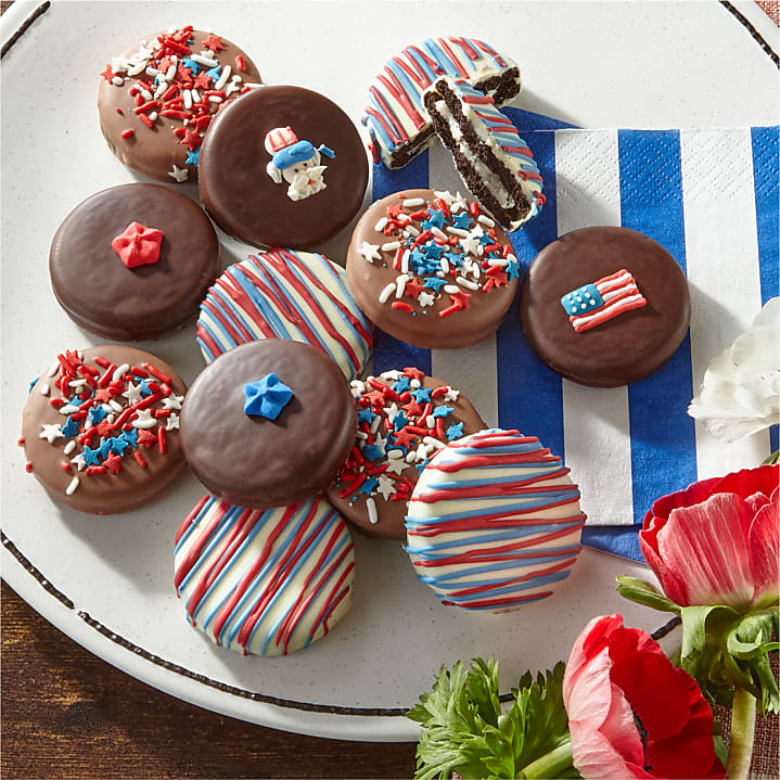 product image for Patriotic Belgian Chocolate Covered Sandwich Cookies