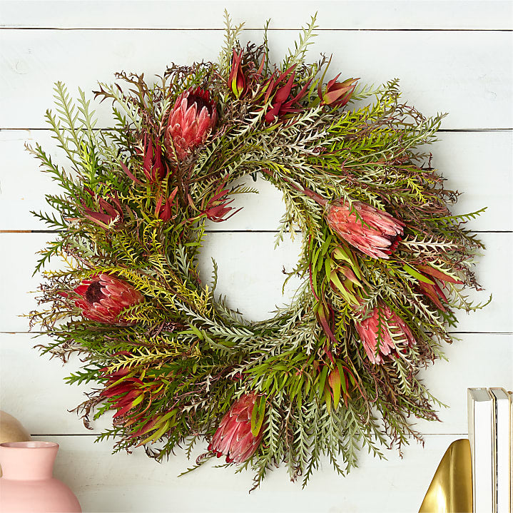 product image for Fresh Safari Sunset and Pink Protea Wreath