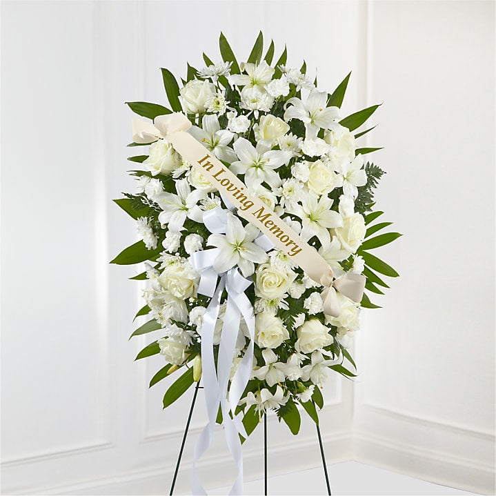 product image for Exquisite Tribute Standing Spray with Memorial Ribbon