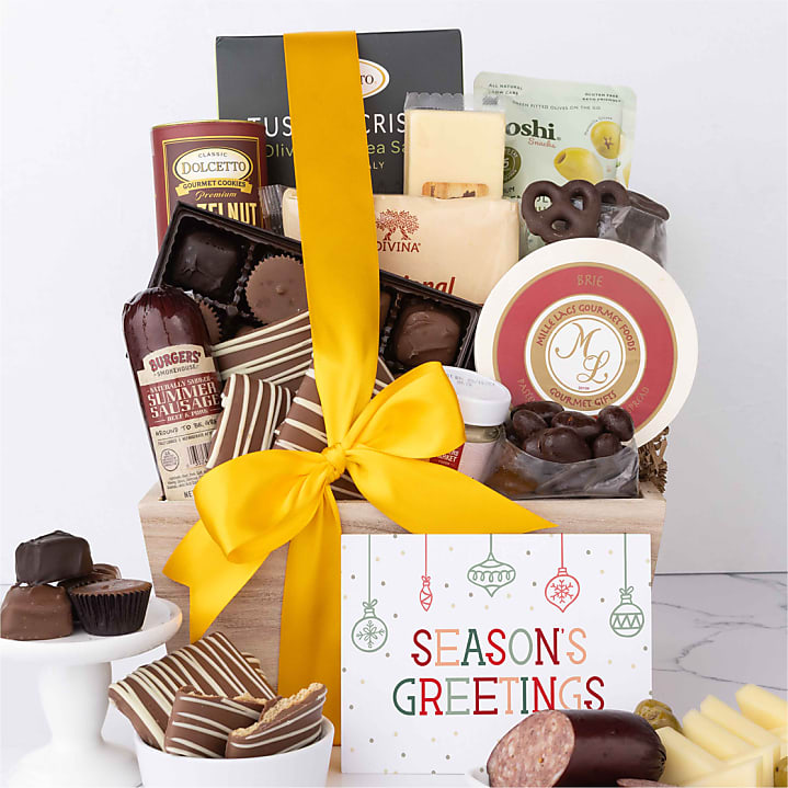 product image for Season's Greetings Gourmet Charcuterie & Sweets Gift Basket