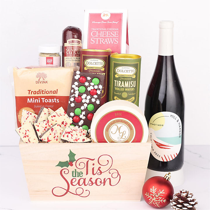 product image for Holiday Snack & Treats Basket with Wine