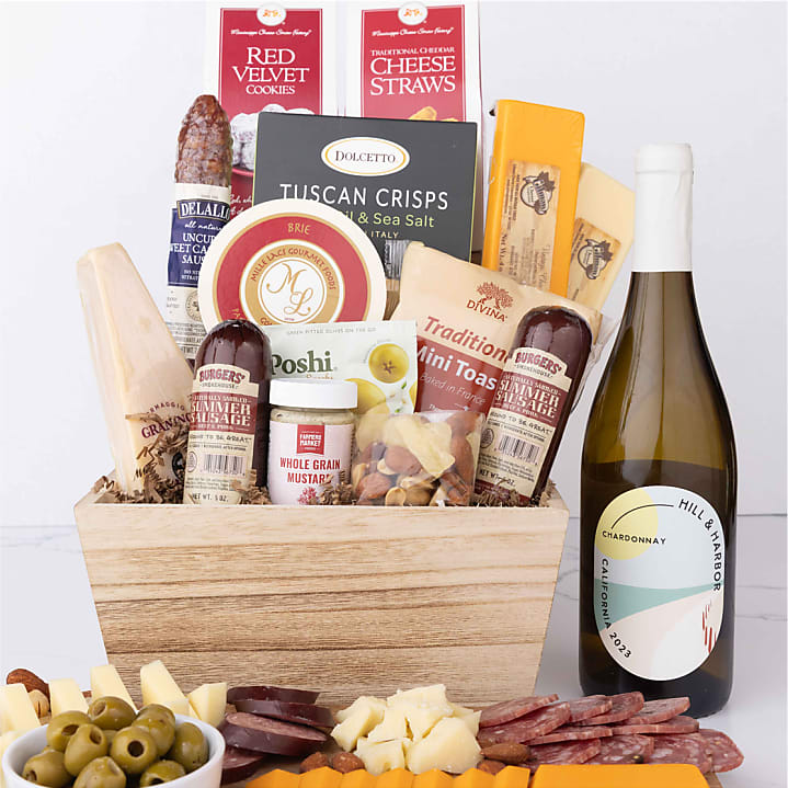product image for Premium Charcuterie & Wine Gift Basket