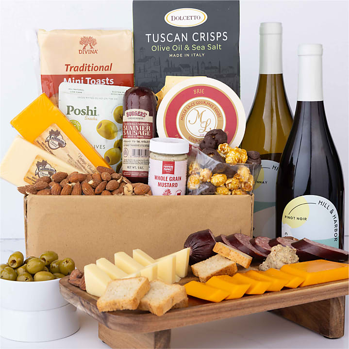 product image for Deluxe Charcuterie, Cheese & Wine Gift Box