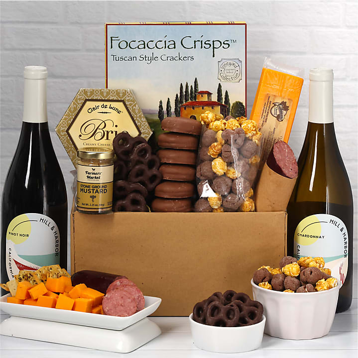 product image for Sweet & Savory Gourmet Gift Box with Wine