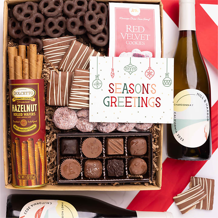 product image for Season's Greetings Sweet Treats Chocolate & Wine Gift Box