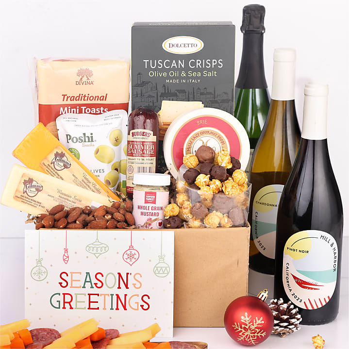 product image for Season's Greetings Deluxe Charcuterie, Cheese & Wine Gift
